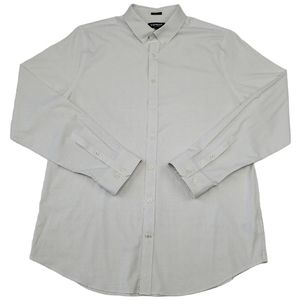 Express Men's Long Sleeve Button Down Dress Shirt Extra Slim Fit XL 17 - 17 1/2